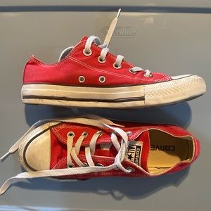 Converse Red Low Tops
